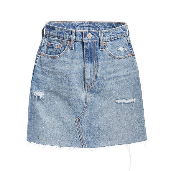 LEVI’S HIGH RISE DECONSTRUCTED SKIRT - Picture 4 of 7